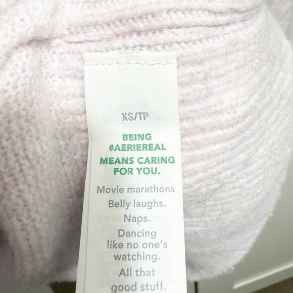 Aerie Oversized Mock Neck Sweater Women’s XS Soft Cozy Knit Pullover - Picture 9 of 13